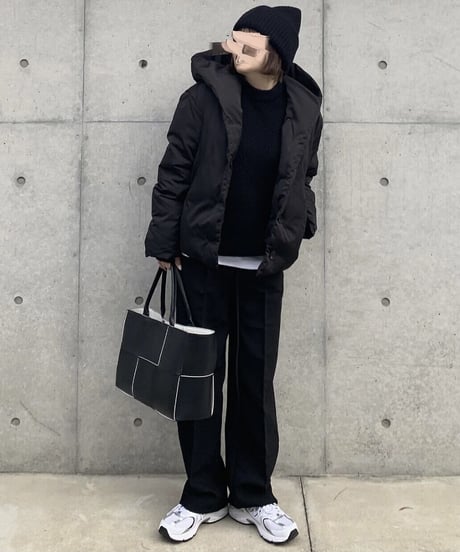 high-waist wool like slacks