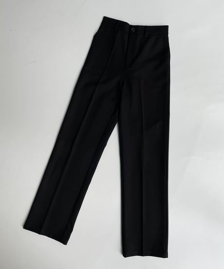 ［long length］wool blend straight slacks