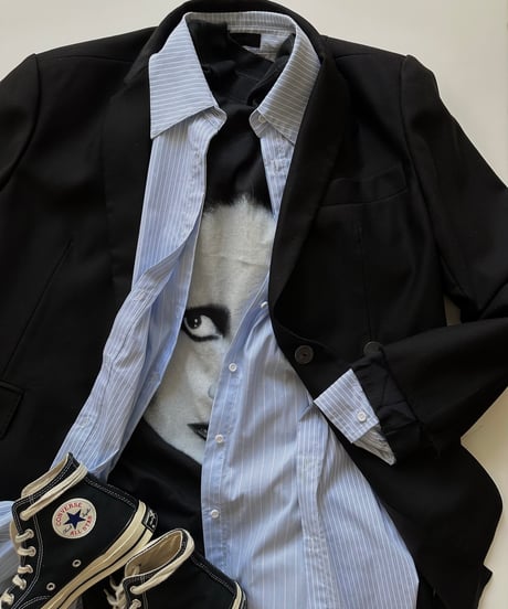 ［pre-order］layered stripe shirt over size