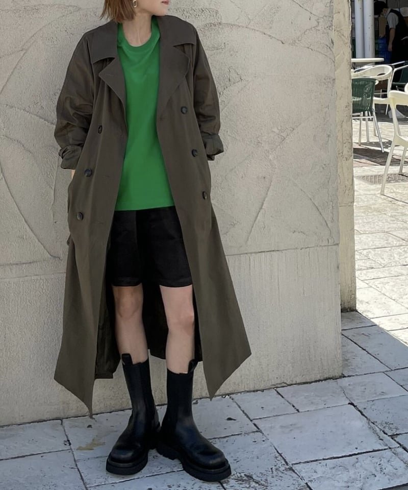 trench coat moss green (regular / long length) trench coat moss green (regular / long length)