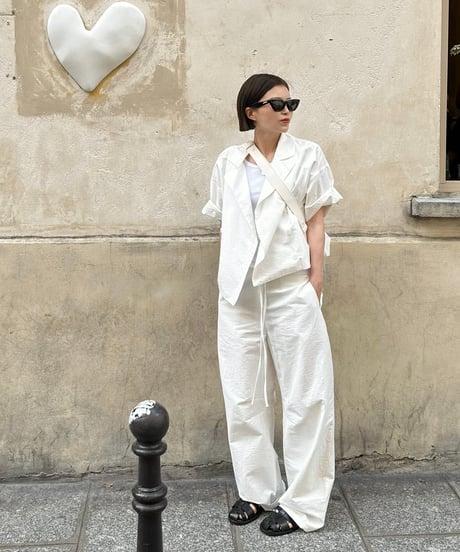 cotton linen half sleeve jacket