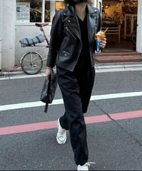 ok.soon×dickies 2tuck tapered chino pants (black)