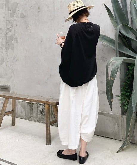 linen croped pants white