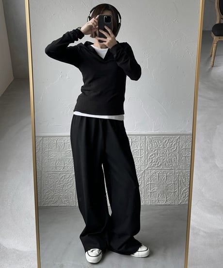 open collar hoodie tops