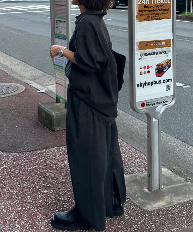 shirt&long skirt relax setup | ok.soon 