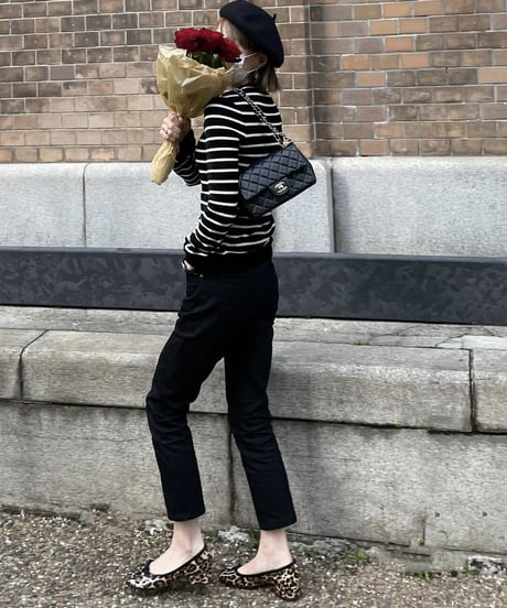cotton slim pants (black)
