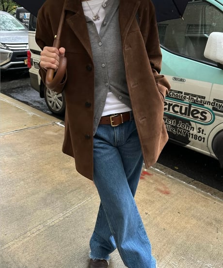 merino wool crew neck cardigan