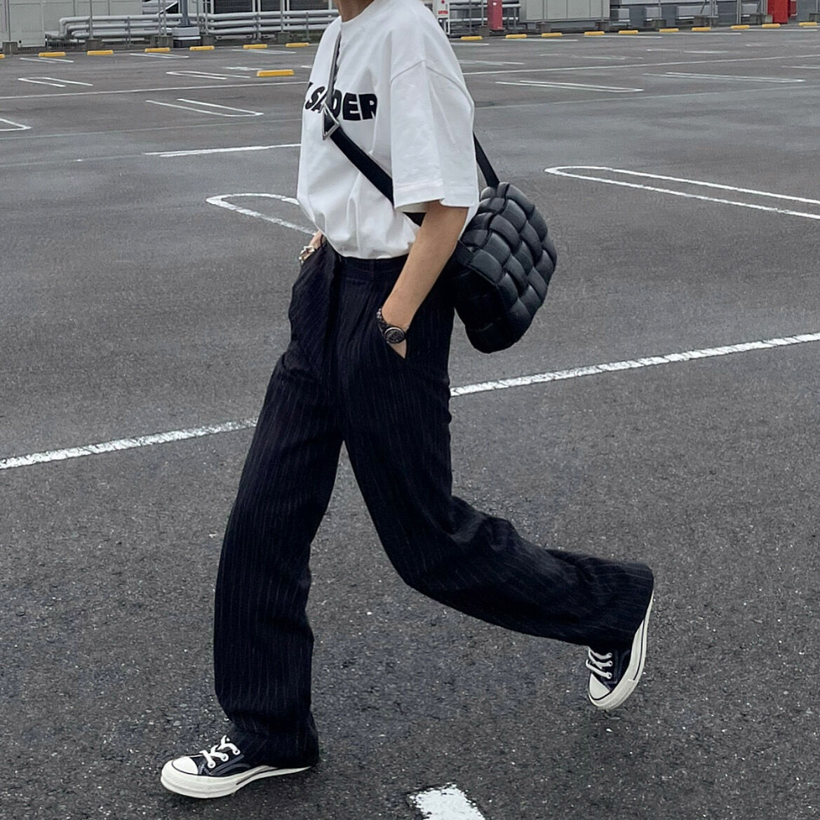 パンツ ok.soon pinstripe slacks 3 pinstripe slacks | ok.soon