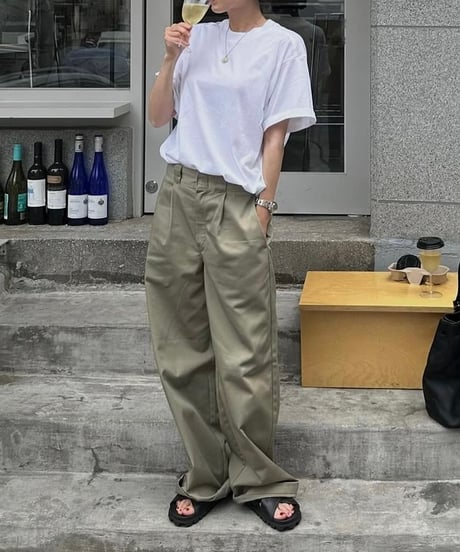 ok.soon×dickies wide chino pants(new beige)