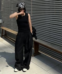 cotton nylon wide pants