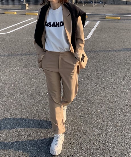 camelウール混セットアップスーツ