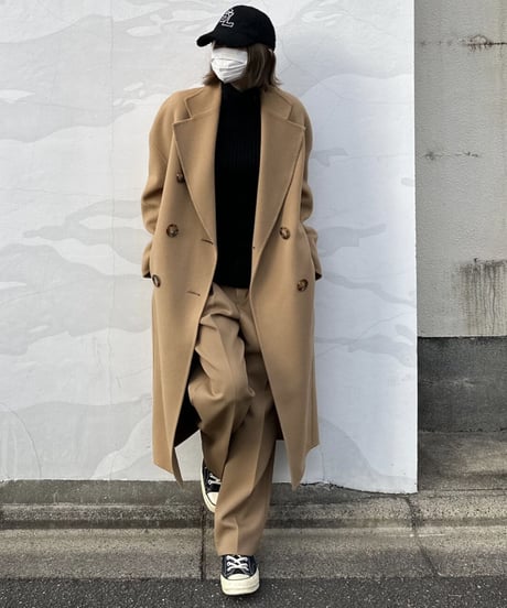 tailored slacks(black/camel)