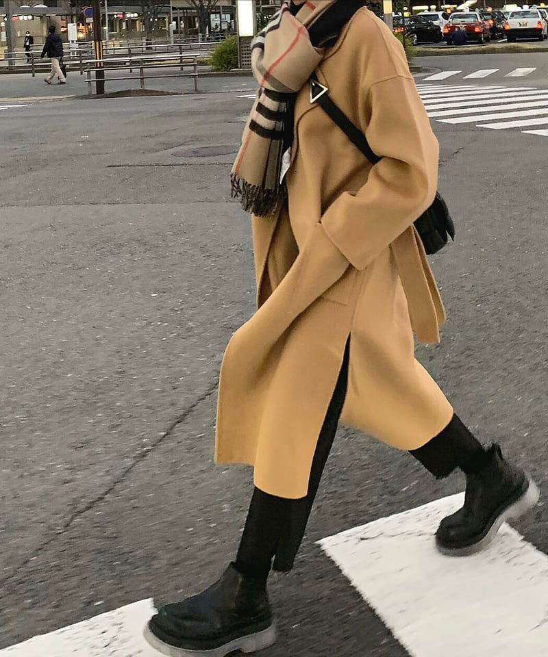 light melton coat(camel) | ok.soon light melton coat(camel) | ok.soon