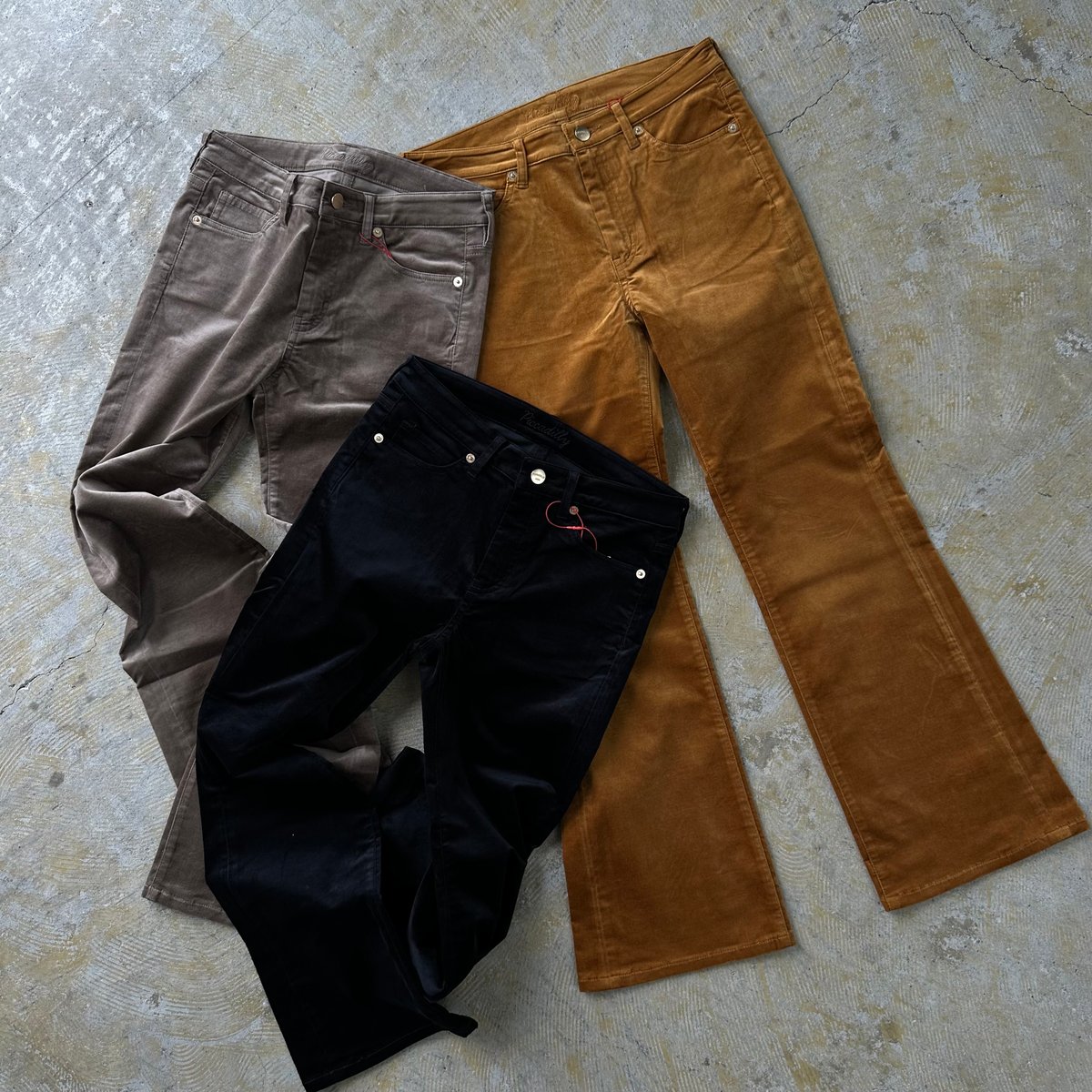ok.soon×piccadilly velours pants(black/brown/ca ok.soon×piccadilly velours pants(black/brown/ca