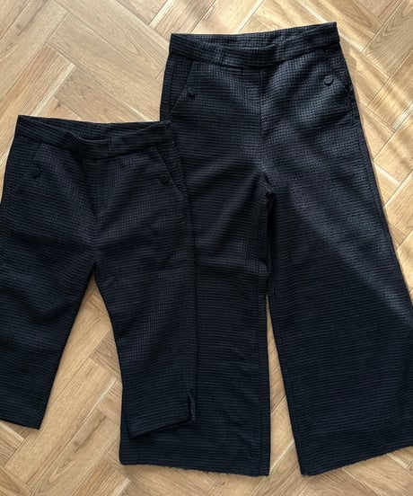 monotone tweed wide pants