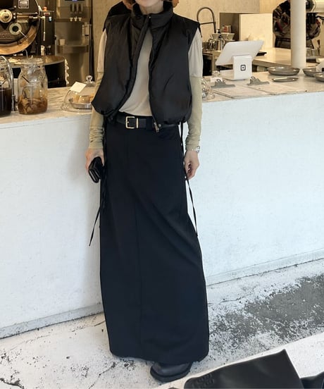 W name down vest black