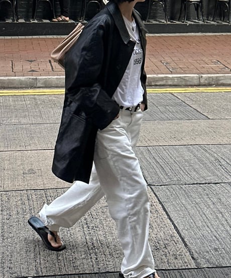 ok.soon×piccadilly cotton white painter pants