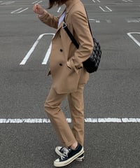 camelウール混セットアップスーツ