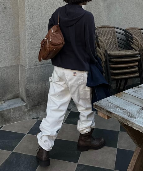 ok.soon×piccadilly cotton white painter pants