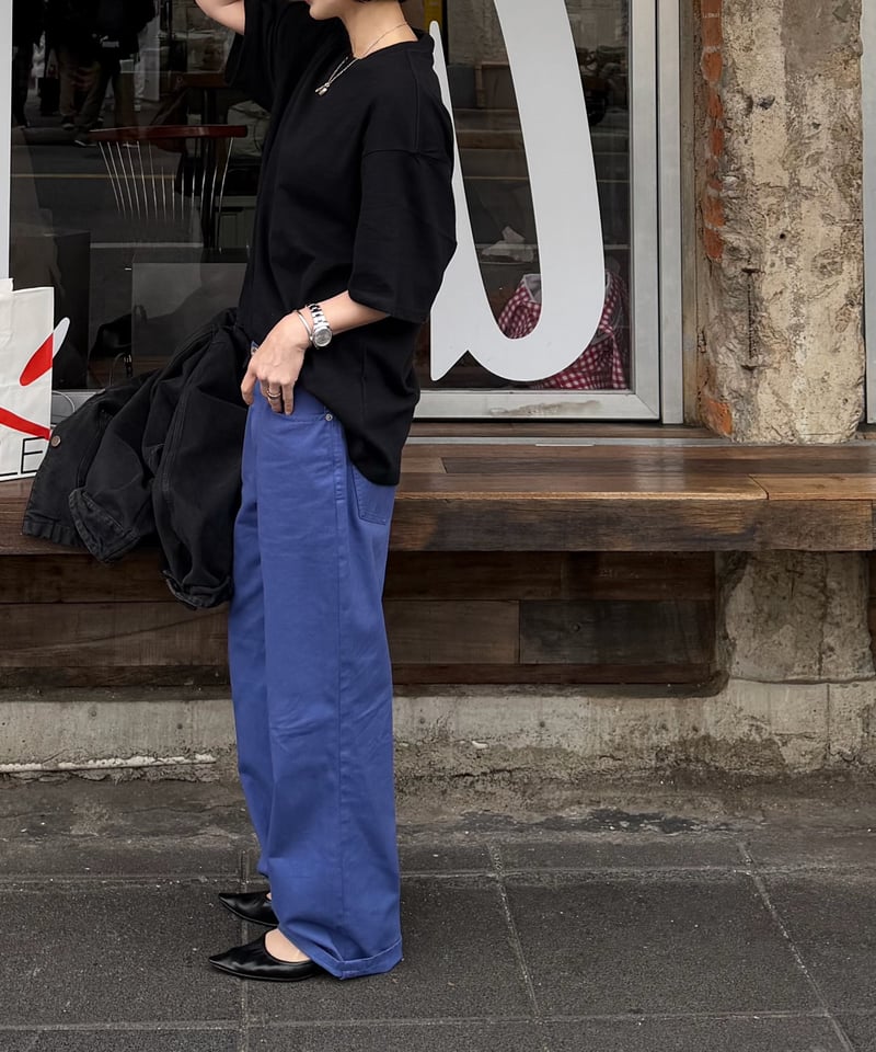 vintage blue cotton pants | ok.soon