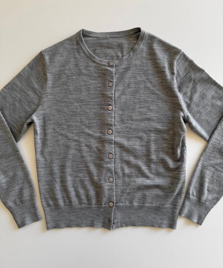merino wool crew neck cardigan