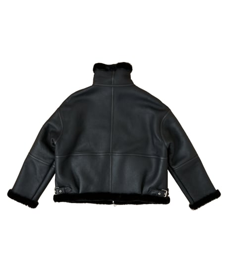leather shearing jacket