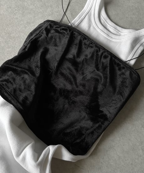 velour cami black