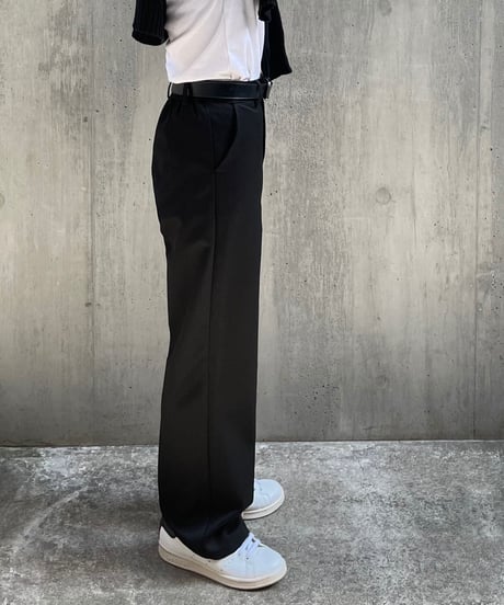 wool blend straight slacks