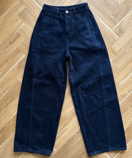 navy denim jacket & navy denim casual pants