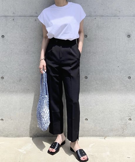 side slit slacks (black)