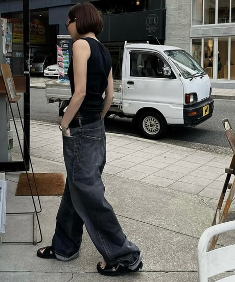 original wide denim black