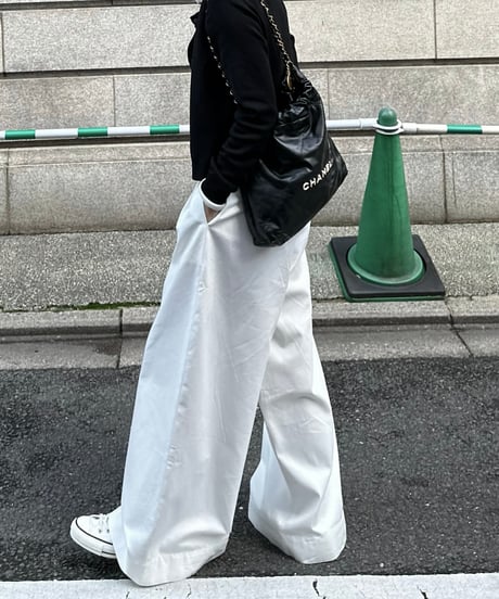 wide white pants