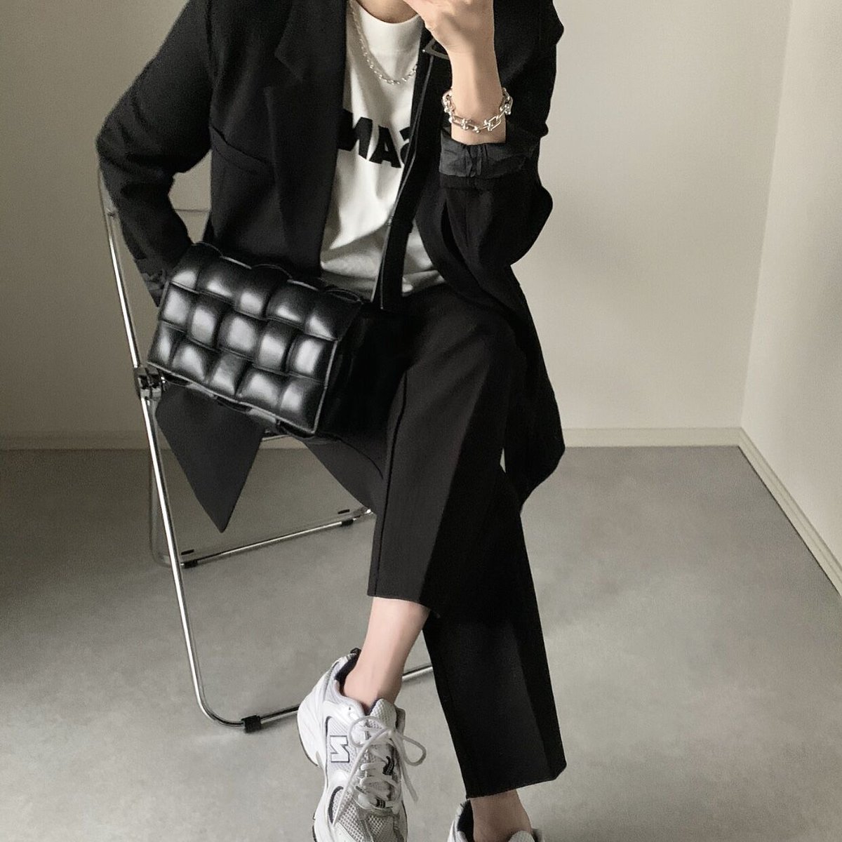 black set up suit | ok.soon 