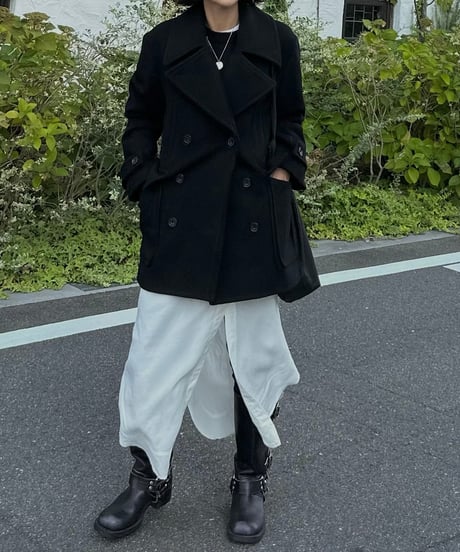 pea coat black