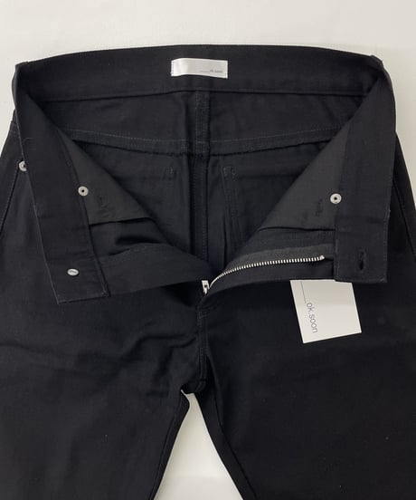 cotton slim pants (black)