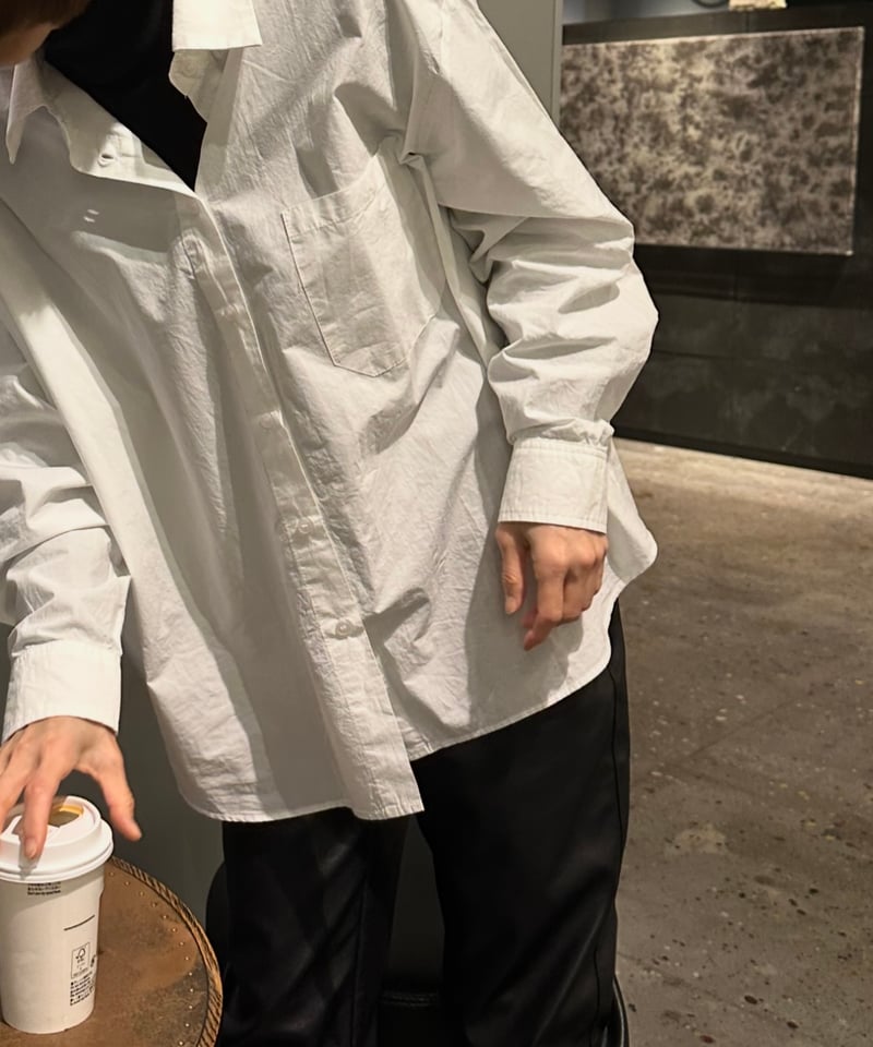 over size shirt white | ok.soon