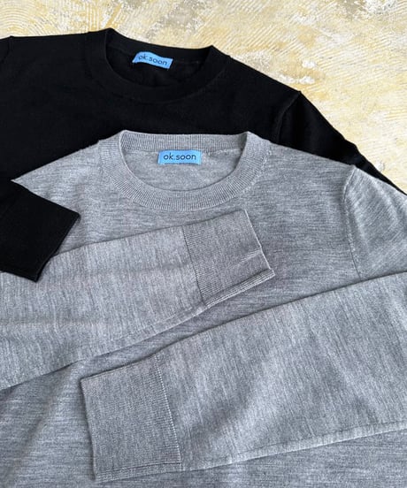 merino wool crew neck knit