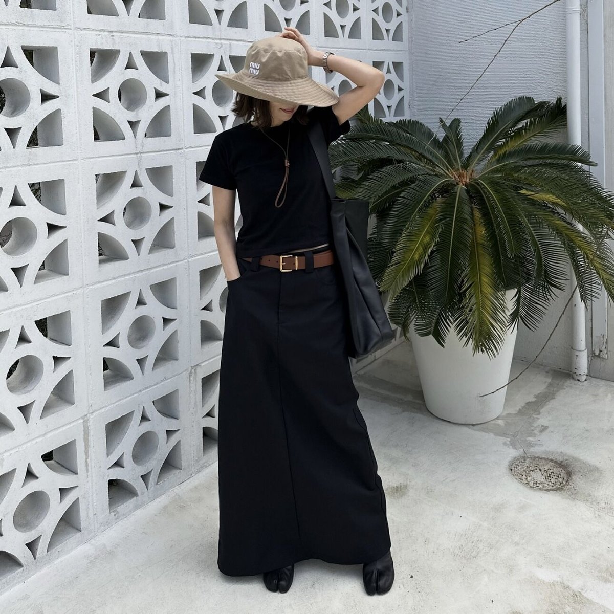 ris ok.soon オクスン maxi skirt black maxi skirt black | ok.soon