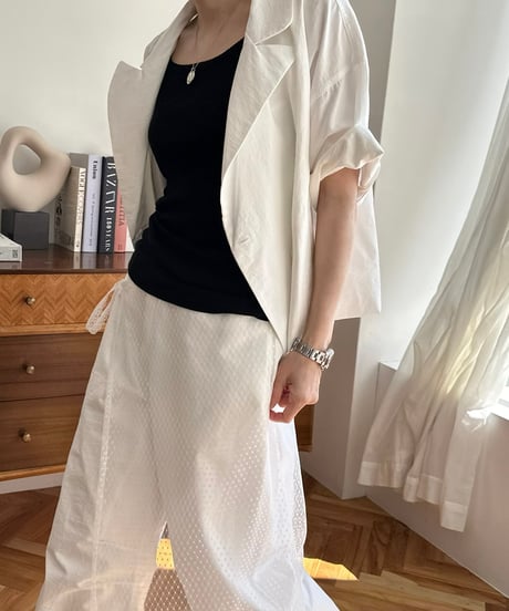 cotton linen half sleeve jacket