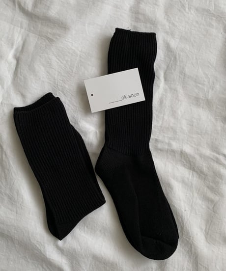 rib socks (white/black/gray/beige)