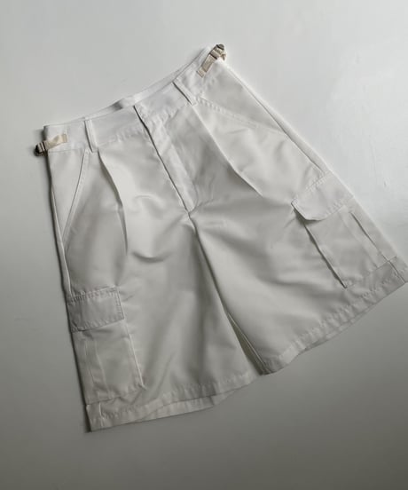 cargo half pants (black/white)
