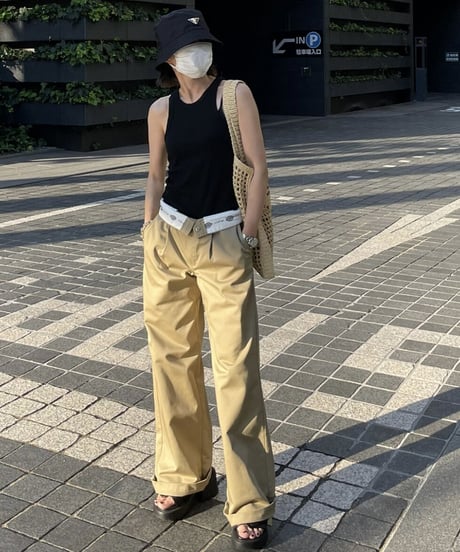 ok.soon×dickies wide chino pants