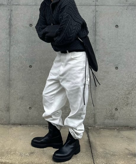 wool blend zip up cable knit
