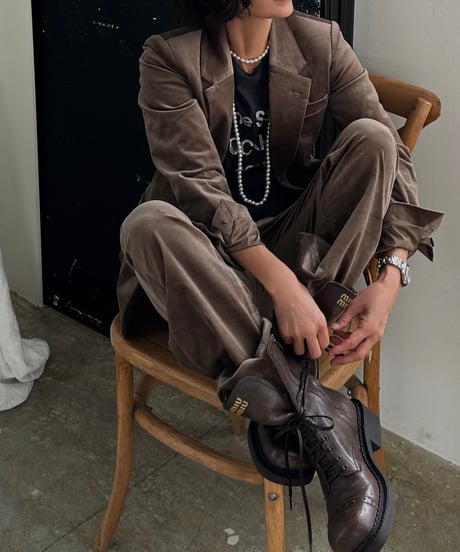 ok.soon×piccadilly velours jacket(brown)