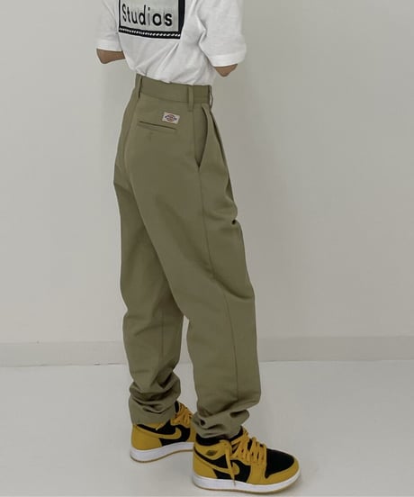 ok.soon×dickies  2tuck tapered chino pants