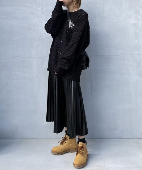 クロシェットニットblack