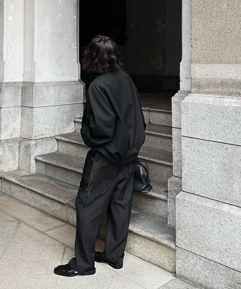 stand collar zip up blouson | ok.soon