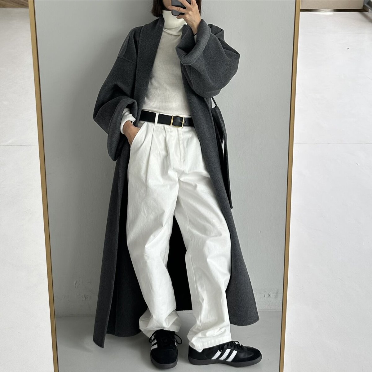 【cizatto】 Wool Gown Coat ウールガウンコート Wool Gown Coat（Blue）c1911-8 | cizatto