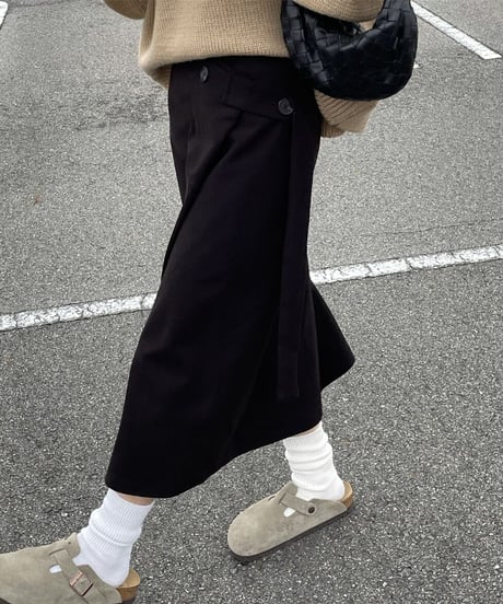 アシンメトリースカートblack