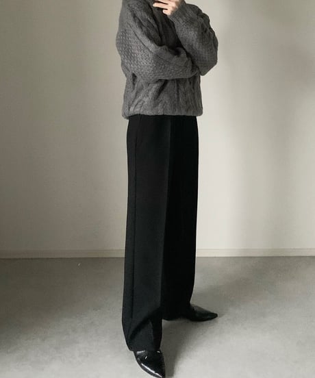 high-waist wool like slacks